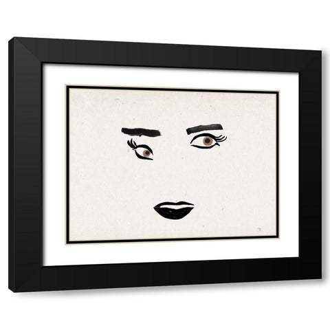 Beautiful Girl Black Modern Wood Framed Art Print with Double Matting by Phillip, Jamie