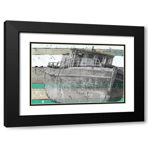 Ship Wreck 2 Black Modern Wood Framed Art Print with Double Matting by Phillip, Jamie