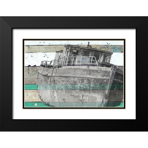 Ship Wreck 2 Black Modern Wood Framed Art Print with Double Matting by Phillip, Jamie