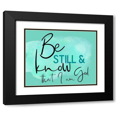 Be Still Black Modern Wood Framed Art Print with Double Matting by Phillip, Jamie