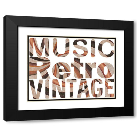 Retro Type Black Modern Wood Framed Art Print with Double Matting by Phillip, Jamie