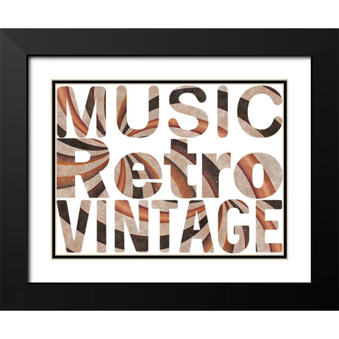 Retro Type Black Modern Wood Framed Art Print with Double Matting by Phillip, Jamie