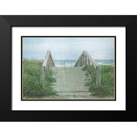 Pure Beach 1 Black Modern Wood Framed Art Print with Double Matting by Phillip, Jamie