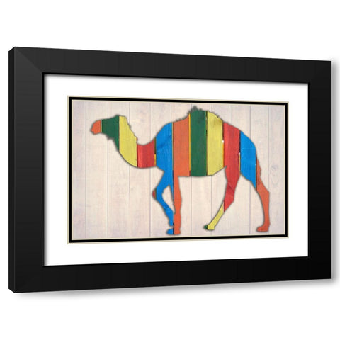 Camel 1 Black Modern Wood Framed Art Print with Double Matting by Phillip, Jamie