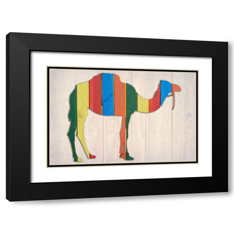 Camel 2 Black Modern Wood Framed Art Print with Double Matting by Phillip, Jamie