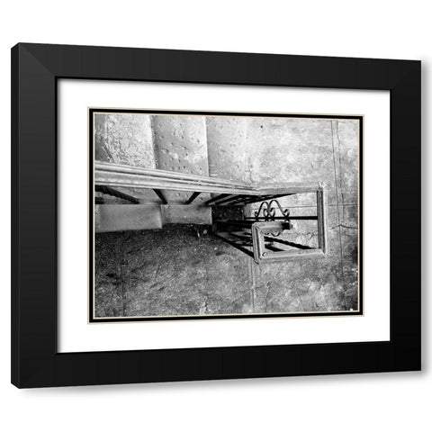 Railing Steps Black Modern Wood Framed Art Print with Double Matting by Phillip, Jamie