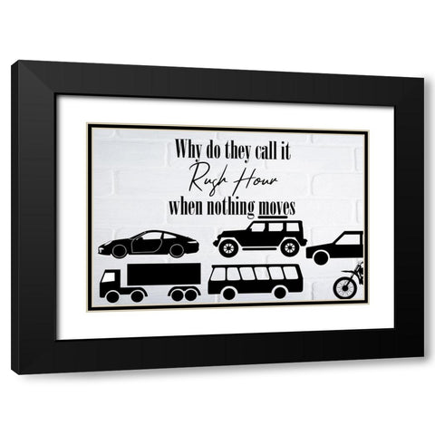 Traffic Black Modern Wood Framed Art Print with Double Matting by Phillip, Jamie
