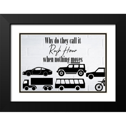 Traffic Black Modern Wood Framed Art Print with Double Matting by Phillip, Jamie
