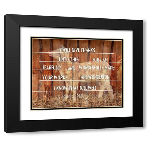 King David Psalm Black Modern Wood Framed Art Print with Double Matting by Phillip, Jamie