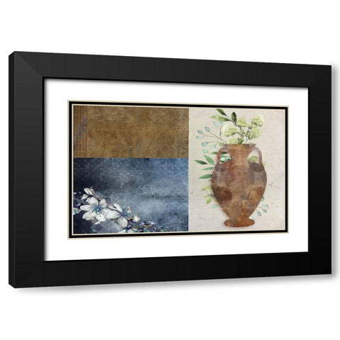 Abstract Vase 2 Black Modern Wood Framed Art Print with Double Matting by Phillip, Jamie