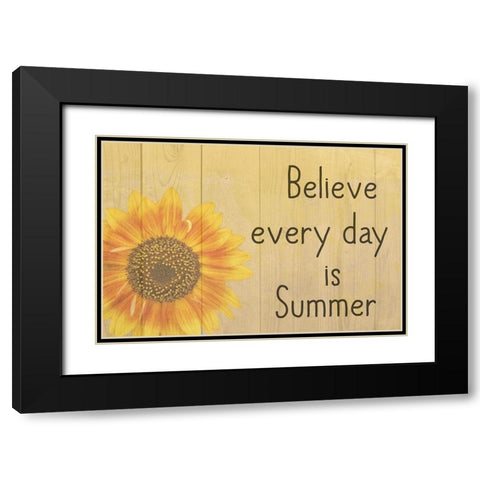 Sunflower Black Modern Wood Framed Art Print with Double Matting by Phillip, Jamie