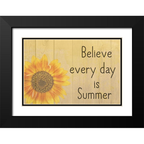 Sunflower Black Modern Wood Framed Art Print with Double Matting by Phillip, Jamie
