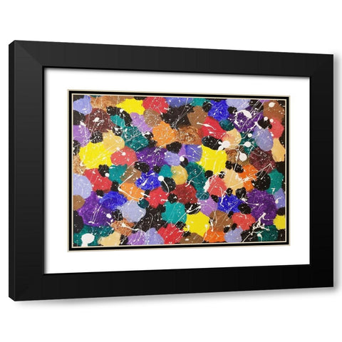 Drip Drop Color Pop Black Modern Wood Framed Art Print with Double Matting by Phillip, Jamie