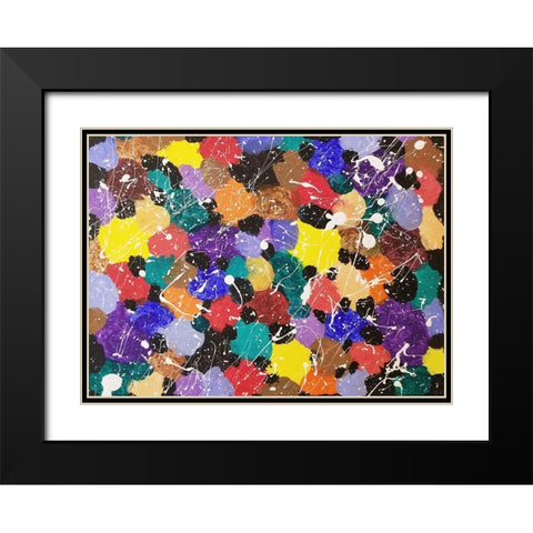 Drip Drop Color Pop Black Modern Wood Framed Art Print with Double Matting by Phillip, Jamie
