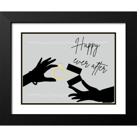 Crazy Love 2 Black Modern Wood Framed Art Print with Double Matting by Phillip, Jamie