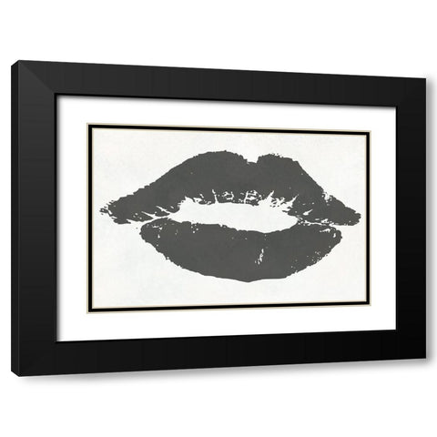 Cotton Candy Lips 3 Black Modern Wood Framed Art Print with Double Matting by Phillip, Jamie