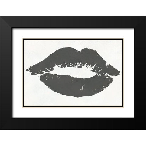Cotton Candy Lips 3 Black Modern Wood Framed Art Print with Double Matting by Phillip, Jamie