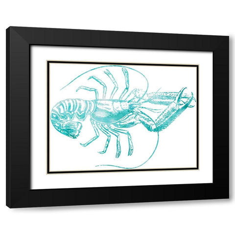 Lobster Black Modern Wood Framed Art Print with Double Matting by Phillip, Jamie