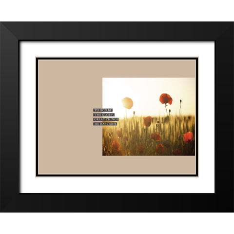 Glory To God Black Modern Wood Framed Art Print with Double Matting by Phillip, Jamie