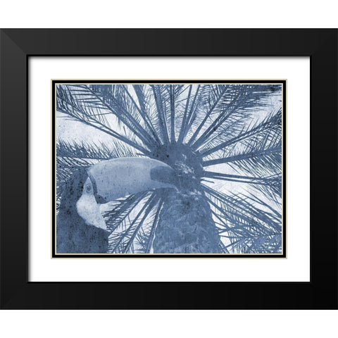 Blue Tropics Black Modern Wood Framed Art Print with Double Matting by Phillip, Jamie
