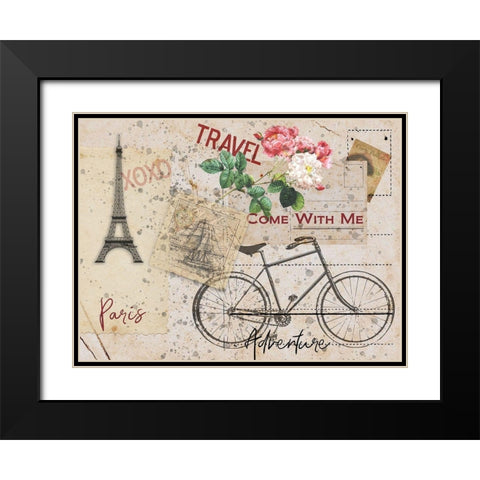 It Was In Paris Black Modern Wood Framed Art Print with Double Matting by Phillip, Jamie