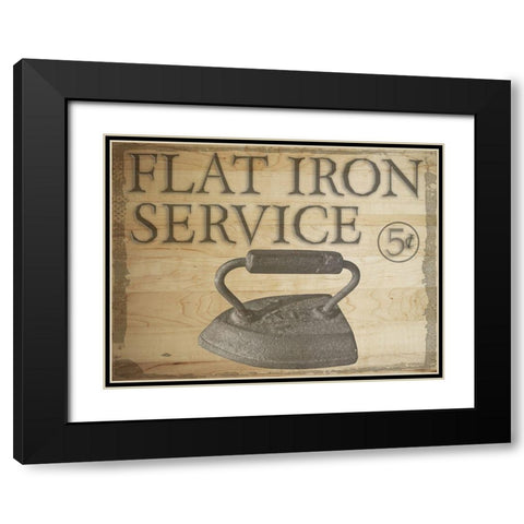 Falt Iron Black Modern Wood Framed Art Print with Double Matting by Phillip, Jamie