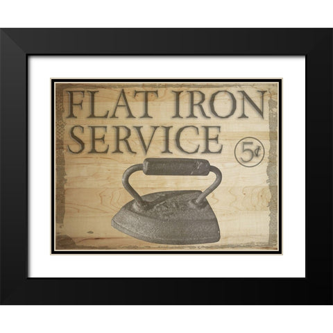 Falt Iron Black Modern Wood Framed Art Print with Double Matting by Phillip, Jamie