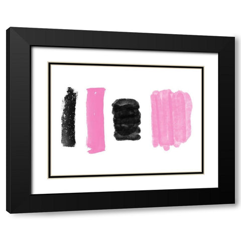 Spoken Brushes Black Modern Wood Framed Art Print with Double Matting by Phillip, Jamie