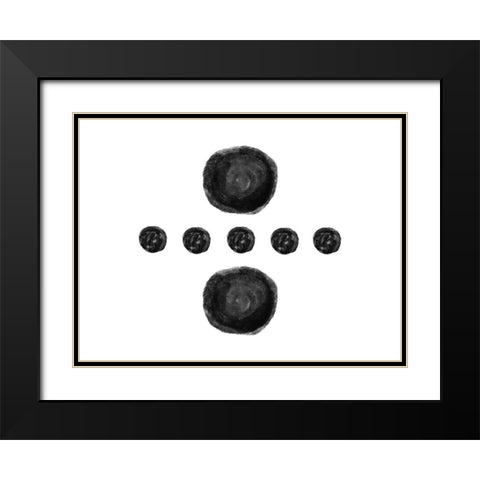 Spoken Brushes 4 Black Modern Wood Framed Art Print with Double Matting by Phillip, Jamie