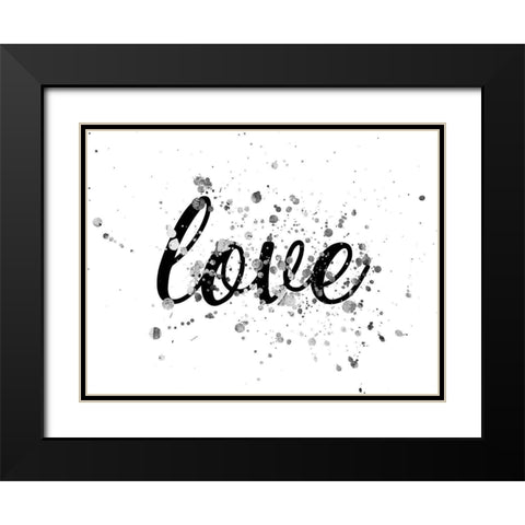 Wide Spread Love Black Modern Wood Framed Art Print with Double Matting by Phillip, Jamie