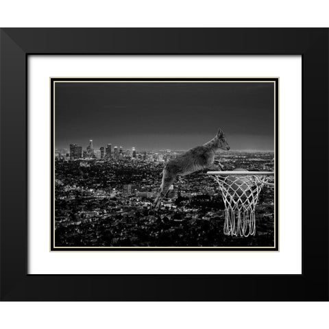 The Goat Black Modern Wood Framed Art Print with Double Matting by Phillip, Jamie