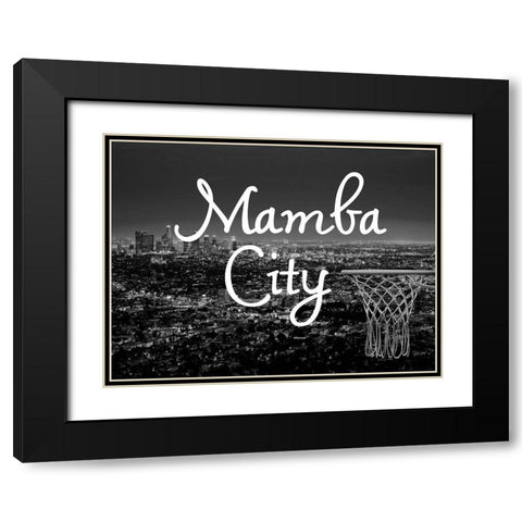 Mamba City Black Modern Wood Framed Art Print with Double Matting by Phillip, Jamie