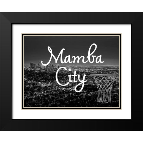 Mamba City Black Modern Wood Framed Art Print with Double Matting by Phillip, Jamie
