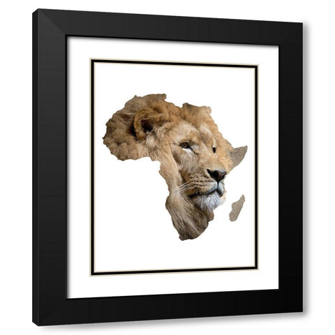 Africa Black Modern Wood Framed Art Print with Double Matting by Phillip, Jamie