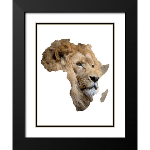 Africa Black Modern Wood Framed Art Print with Double Matting by Phillip, Jamie