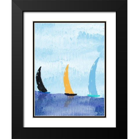 Sail Black Modern Wood Framed Art Print with Double Matting by Phillip, Jamie