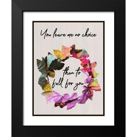 Fall For You Black Modern Wood Framed Art Print with Double Matting by Phillip, Jamie