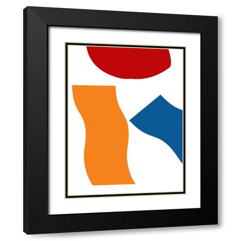 Shifting Shapes 1 Black Modern Wood Framed Art Print with Double Matting by Phillip, Jamie