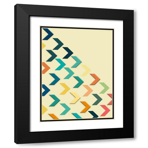 One Direction Black Modern Wood Framed Art Print with Double Matting by Phillip, Jamie