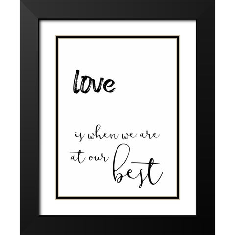 Our Best Love Black Modern Wood Framed Art Print with Double Matting by Phillip, Jamie