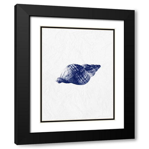 Indigo Shell 2 Black Modern Wood Framed Art Print with Double Matting by Phillip, Jamie