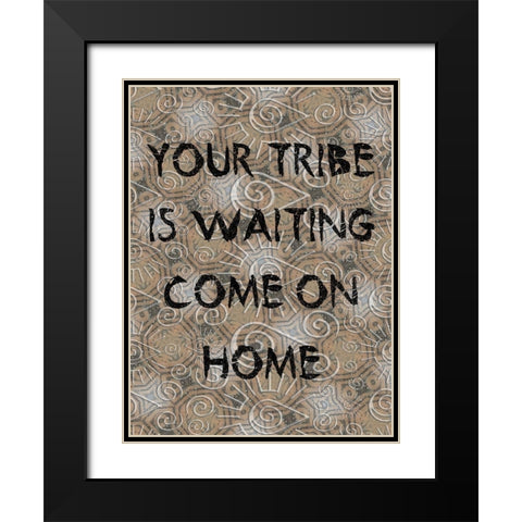 Find Your Tribe 2 Black Modern Wood Framed Art Print with Double Matting by Phillip, Jamie