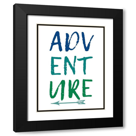 Adventure 2 Black Modern Wood Framed Art Print with Double Matting by Phillip, Jamie