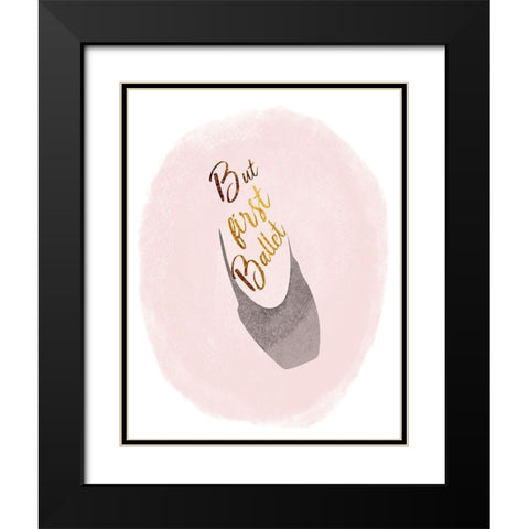 Ballet Black Modern Wood Framed Art Print with Double Matting by Phillip, Jamie