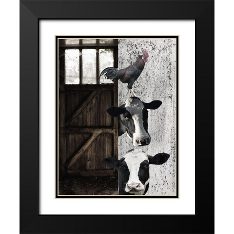 Happy Farm  Black Modern Wood Framed Art Print with Double Matting by Phillip, Jamie