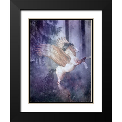 Fantasy 1 Black Modern Wood Framed Art Print with Double Matting by Phillip, Jamie