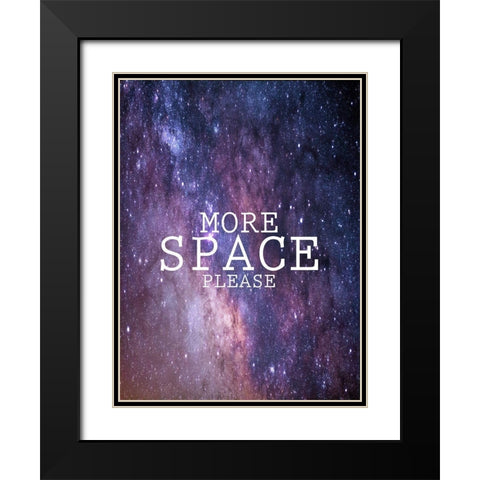 More Space Please Black Modern Wood Framed Art Print with Double Matting by Phillip, Jamie