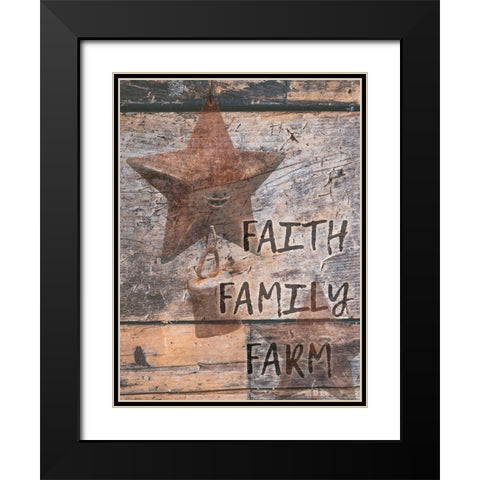 Faith And Farm Black Modern Wood Framed Art Print with Double Matting by Phillip, Jamie