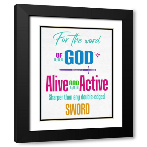 Hebrews Black Modern Wood Framed Art Print with Double Matting by Phillip, Jamie