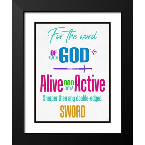 Hebrews Black Modern Wood Framed Art Print with Double Matting by Phillip, Jamie